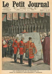 Funérailles du roi Édouard VII dans la chapelle Saint-Georges à Windsor, illustration de 